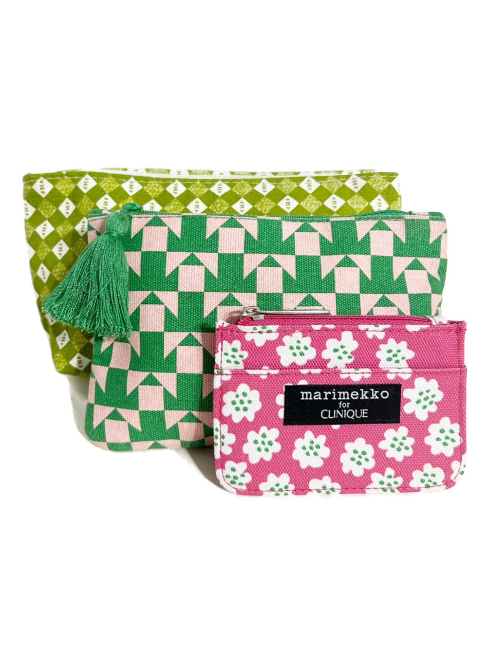 Marimekko For Clinique Ipsy Bundle  Of 3 Makeup Cosmetic Bags Travel Organizers